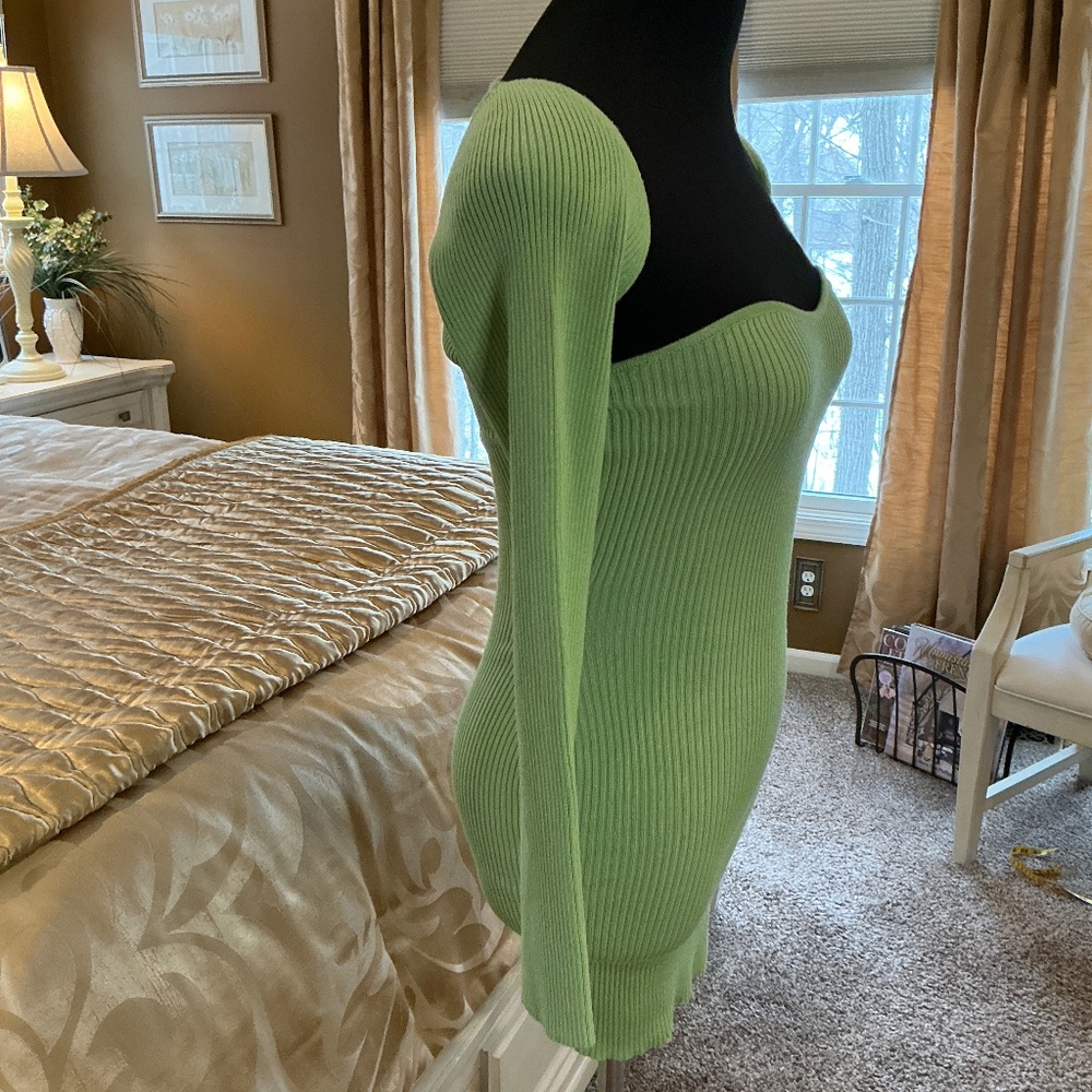 OH POLLY 2 Piece Strapless Green Dress with Matching Shrug Size XS/S - Picture 4 of 11